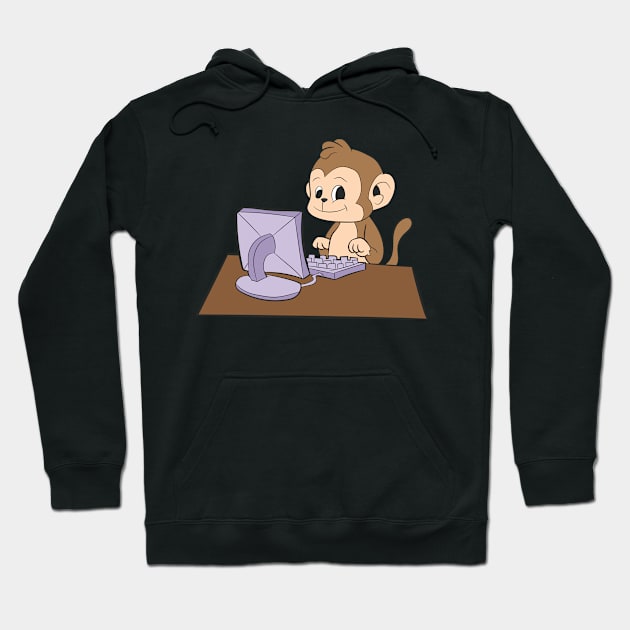 Computer Programming Shirt | Monkey Coder Hacker Gift Hoodie by Gawkclothing